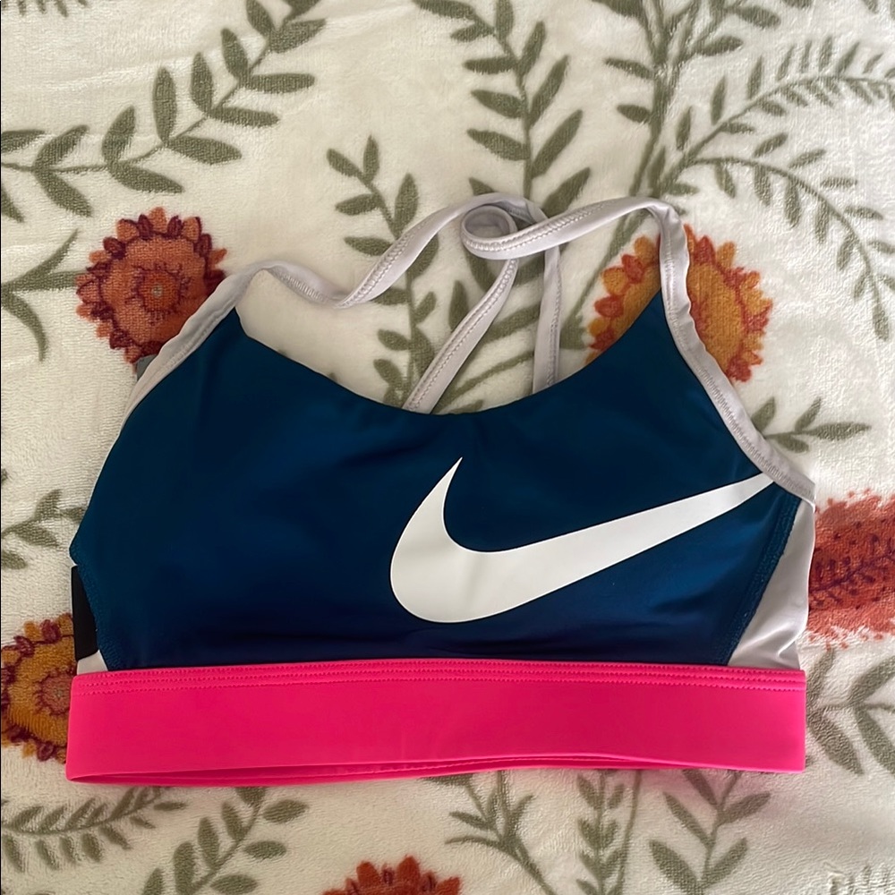 Nike Women's Sports Bra - Blue and Pink
